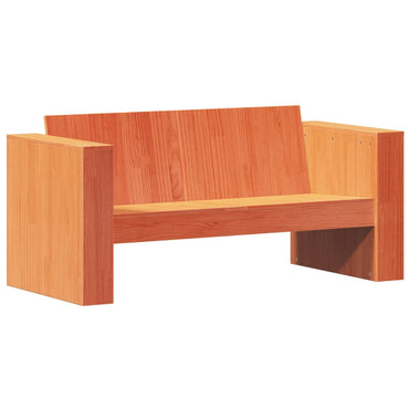 2-sits trädgårdssoffa 134x60x62 cm massiv furu gyllenbrun
