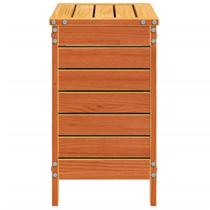 haveskammel 62x31,5x52 cm massivt fyrretræ gyldenbrun