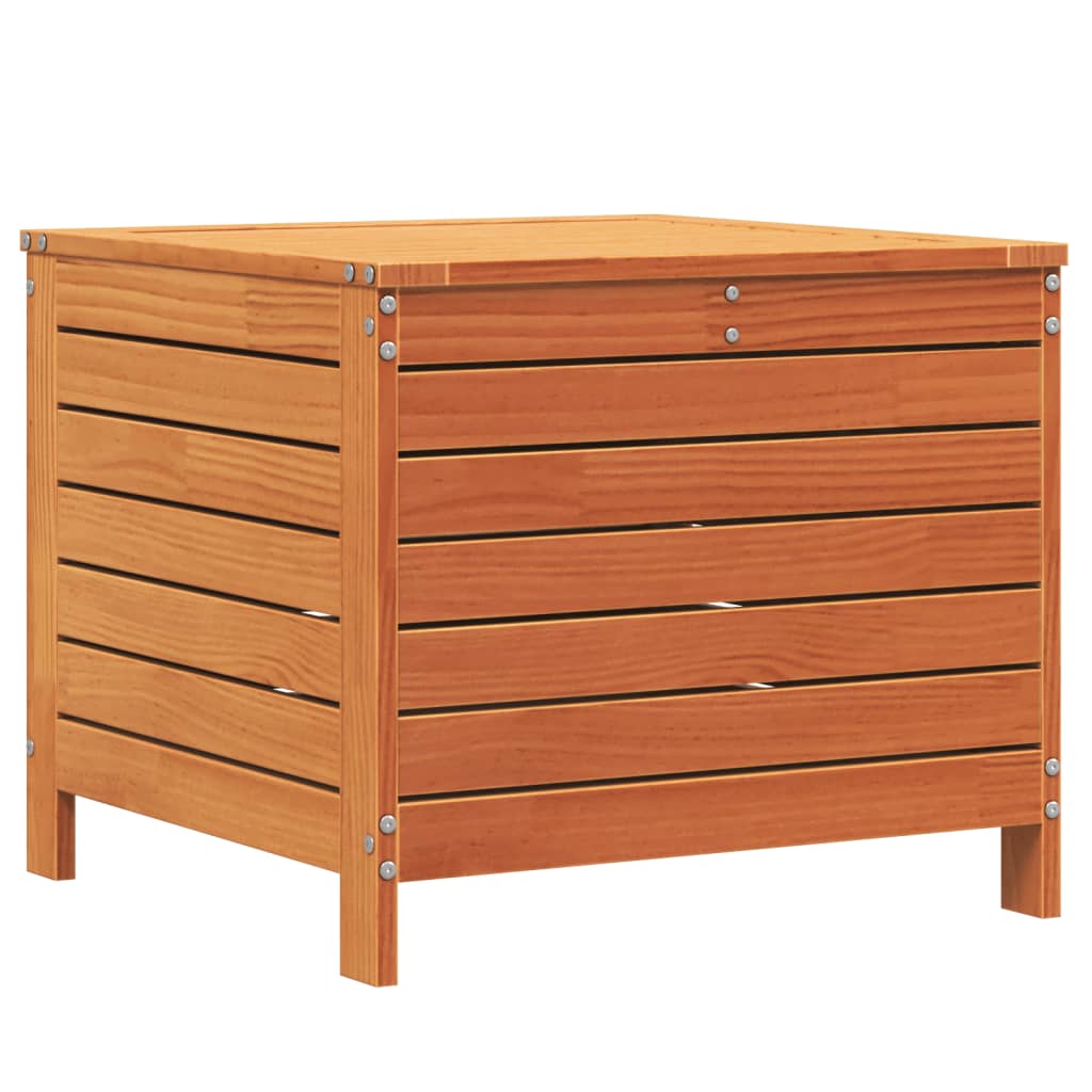 haveskammel 62x63,5x53,5 cm massivt fyrretræ gyldenbrun