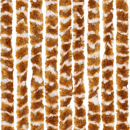 flueforhæng 56x200 cm chenille okkergul og hvid