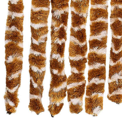 flueforhæng 56x200 cm chenille okkergul og hvid