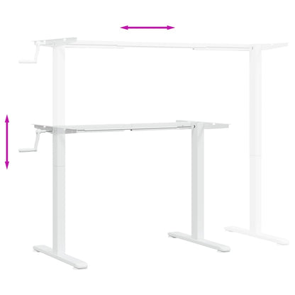 Gestell für Stehpult (94-135)x60x(70-114) cm Stahl weiß