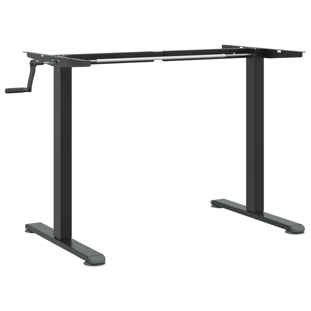 Stående skrivbordsram (94-135) x 60 x (70-114) cm stål svart