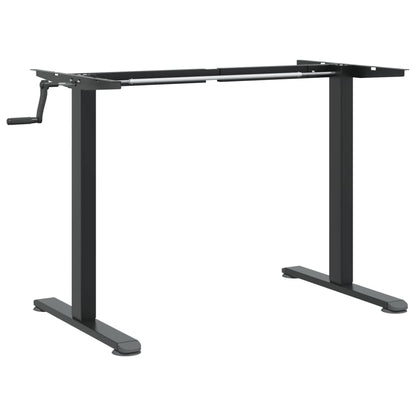 Stående skrivbordsram (94-135) x 60 x (70-114) cm stål svart