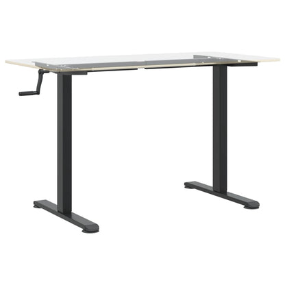 Stående skrivbordsram (94-135) x 60 x (70-114) cm stål svart