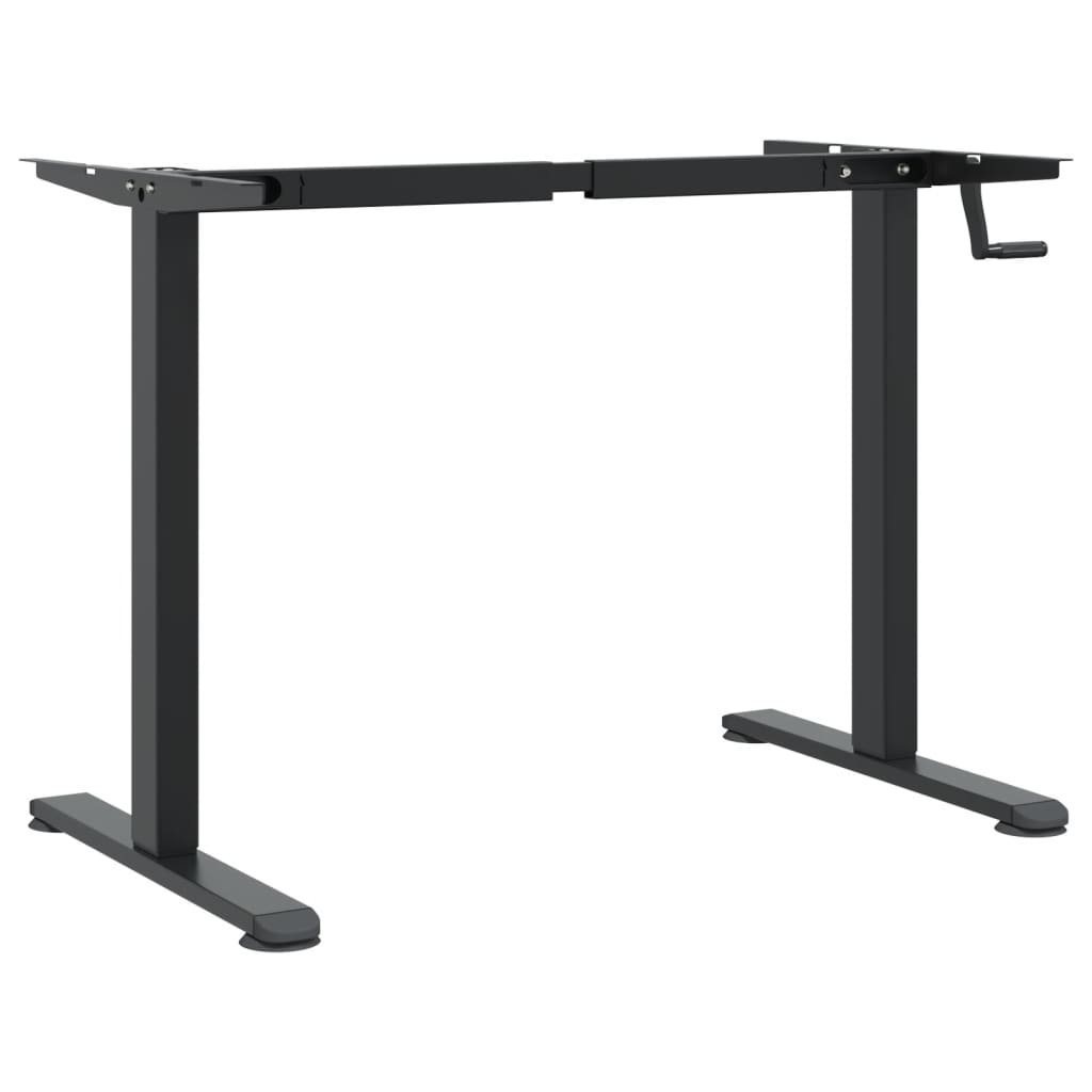 Stående skrivbordsram (94-135) x 60 x (70-114) cm stål svart