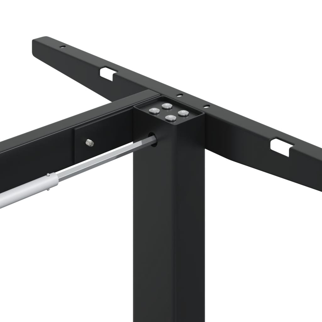 Stående skrivbordsram (94-135) x 60 x (70-114) cm stål svart