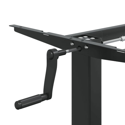 Stående skrivbordsram (94-135) x 60 x (70-114) cm stål svart