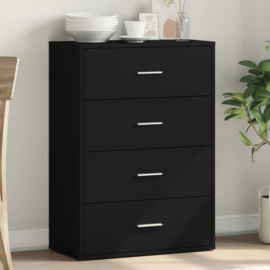 skænk 60x31x84 cm konstrueret træ sort