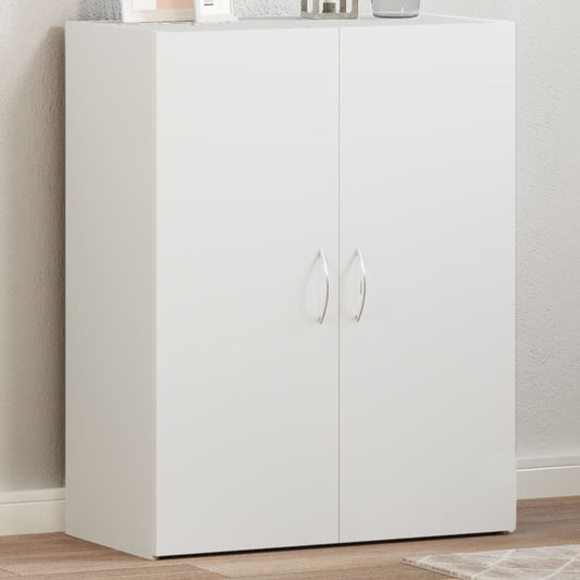arkivskab 60x32x77,5 cm konstrueret træ hvid