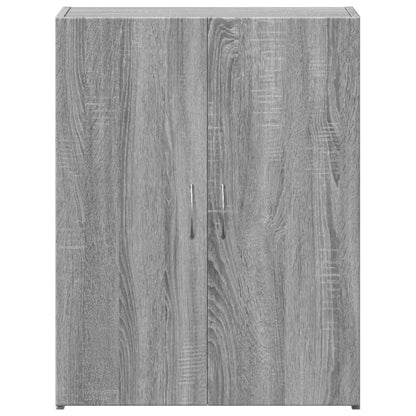 arkivskab 60x32x77,5 cm konstrueret træ grå sonoma-eg