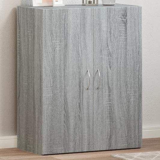 arkivskab 60x32x77,5 cm konstrueret træ grå sonoma-eg