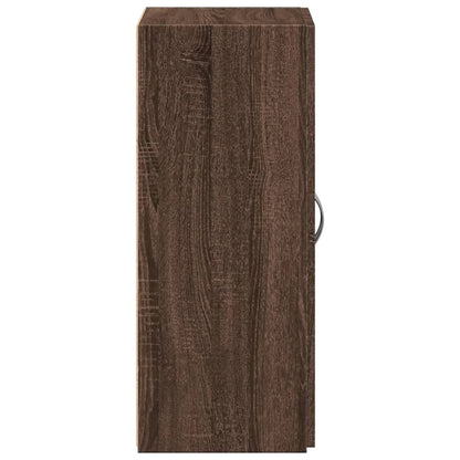 arkivskab 60x32x77,5 cm konstrueret træ brun egetræ