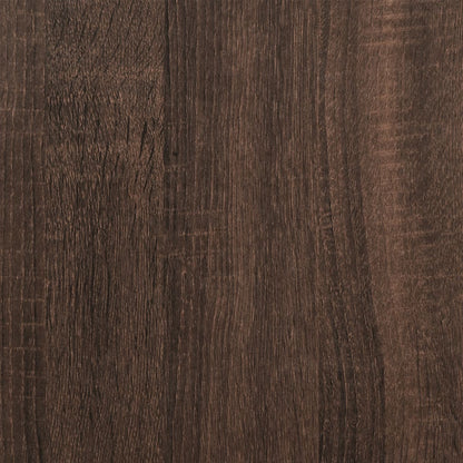 arkivskab 60x32x77,5 cm konstrueret træ brun egetræ