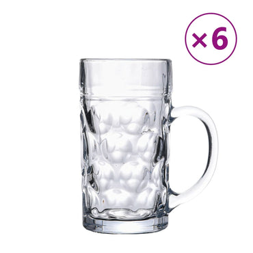 ølglas 6 stk. med håndtag 1000 ml