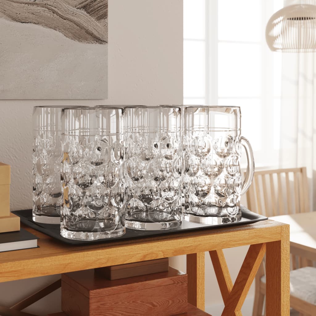 ølglas 6 stk. med håndtag 1000 ml