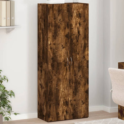 arkivskab 60x32x153 cm konstrueret træ røget egetræsfarve