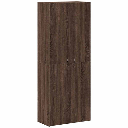 arkivskab 60x32x153 cm konstrueret træ brun egetræsfarve