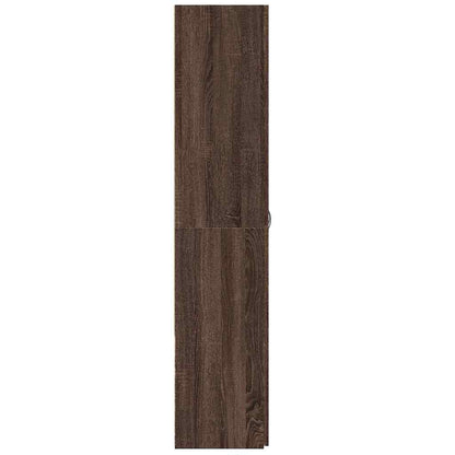 arkivskab 60x32x153 cm konstrueret træ brun egetræsfarve