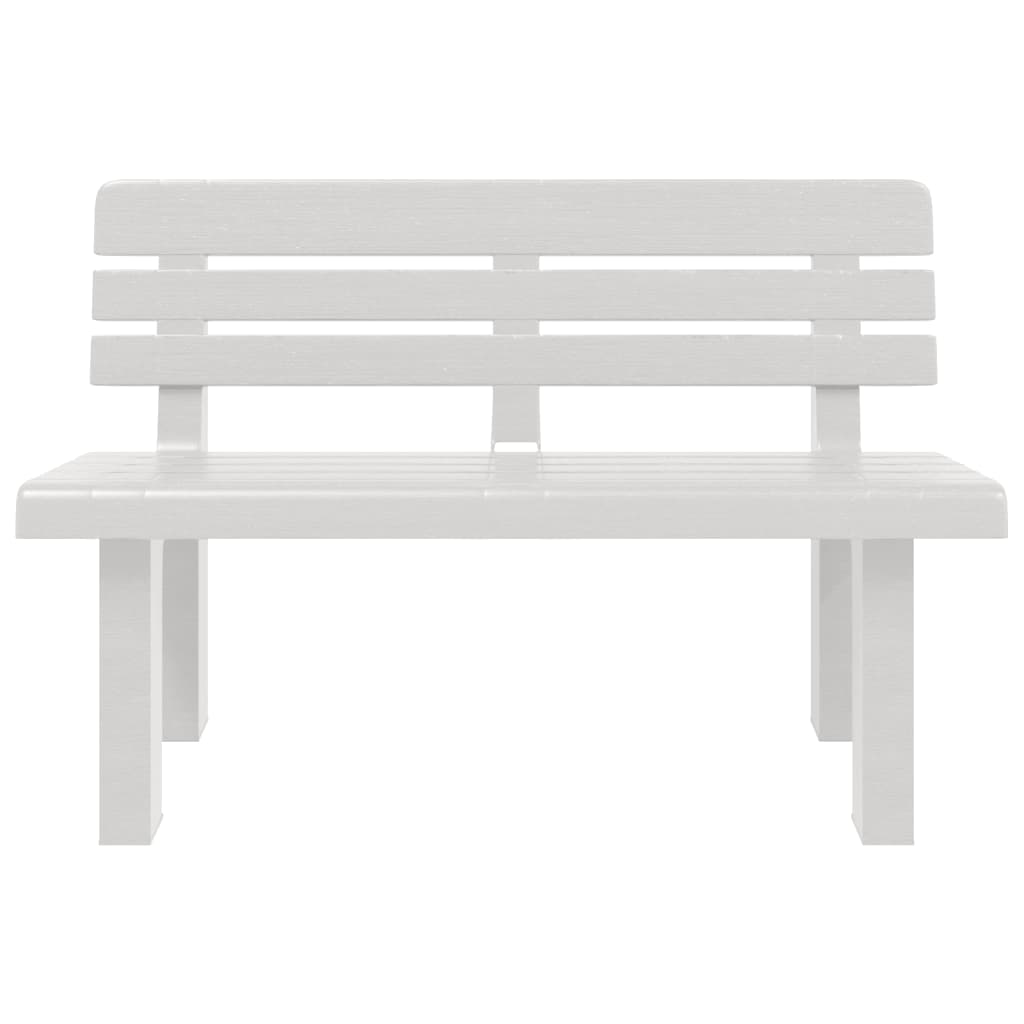 havebænk 110x52x71 cm polypropylen hvid