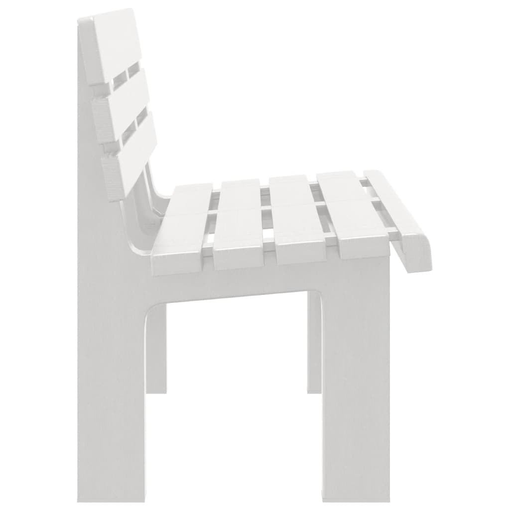 havebænk 110x52x71 cm polypropylen hvid