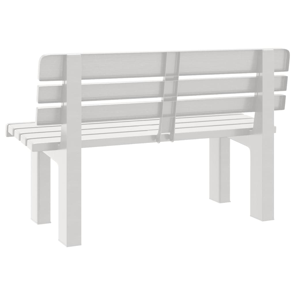 havebænk 110x52x71 cm polypropylen hvid