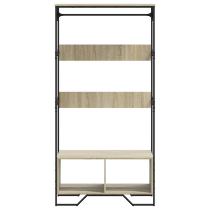 klædeskab 90x50x180 cm konstrueret træ sonoma-eg