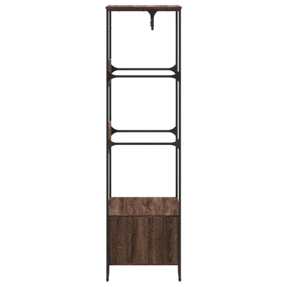 klædeskab 90x50x180 cm konstrueret træ brun egetræsfarve
