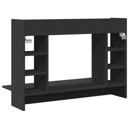 væghængt skrivebord 105x48x75 cm konstrueret træ sort