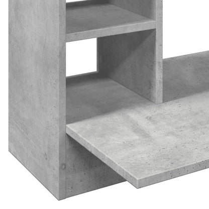 væghængt skrivebord 105x48x75 cm konstrueret træ betongrå