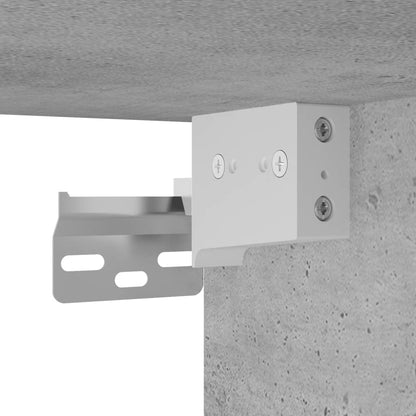 væghængt skrivebord 105x48x75 cm konstrueret træ betongrå