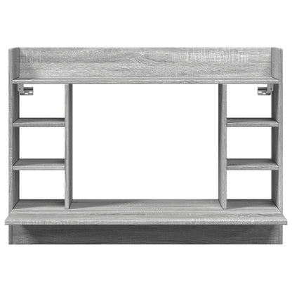 væghængt skrivebord 105x48x75 cm konstrueret træ grå sonoma-eg