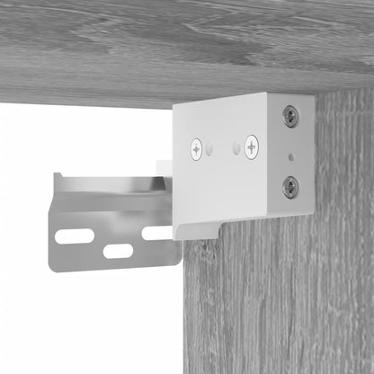 væghængt skrivebord 105x48x75 cm konstrueret træ grå sonoma-eg