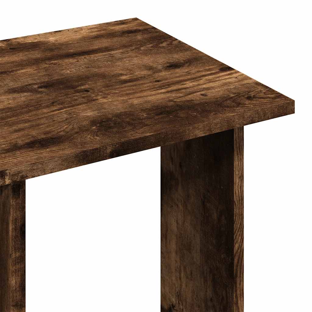 klædeskab med hjul 102x38x110 cm konstrueret træ røget egetræ