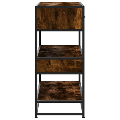 konsolbord 90x35x80 cm konstrueret træ røget egetræsfarve
