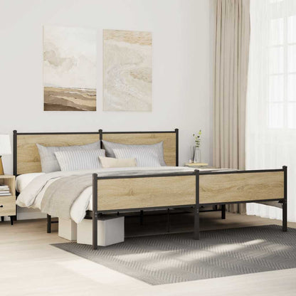 sengeramme uden madras 193x203 cm metal sonoma-eg