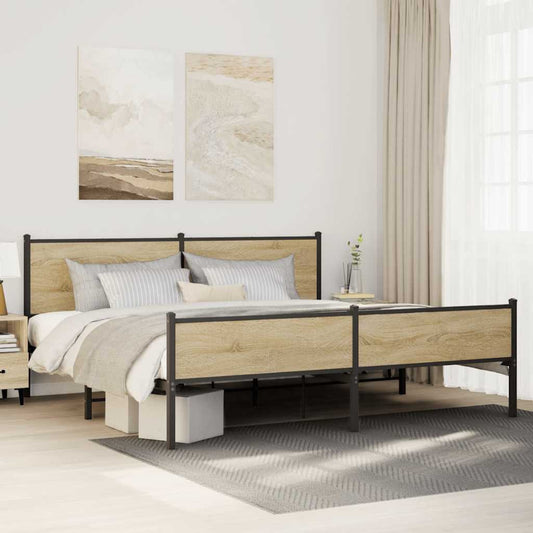 sengeramme uden madras 193x203 cm metal sonoma-eg