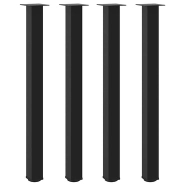 Sofatischbeine 4 Stk. 110-112 cm Stahl schwarz