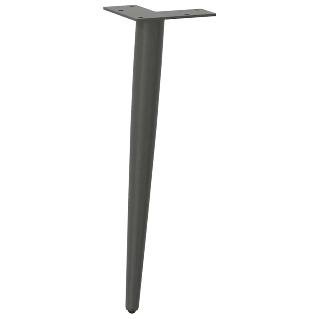 sofabordben konisk form 4 stk. antracit 30-31 cm stål