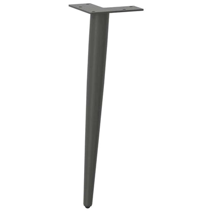 sofabordben konisk form 4 stk. antracit 30-31 cm stål