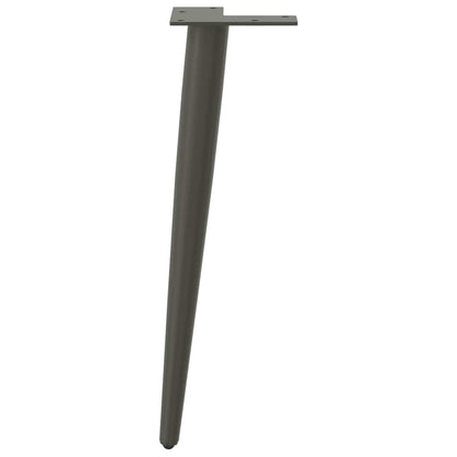 sofabordben konisk form 4 stk. antracit 30-31 cm stål