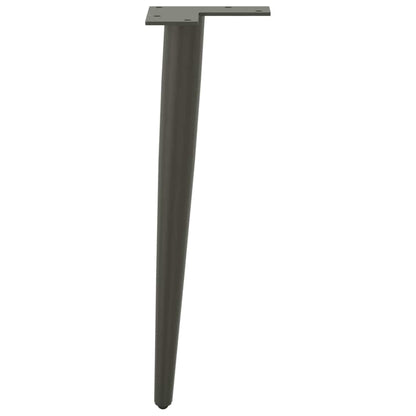 sofabordben konisk form 4 stk. antracit 30-31 cm stål