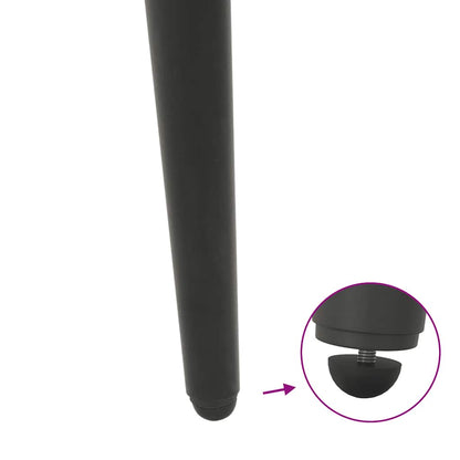 sofabordben konisk form 4 stk. antracit 30-31 cm stål