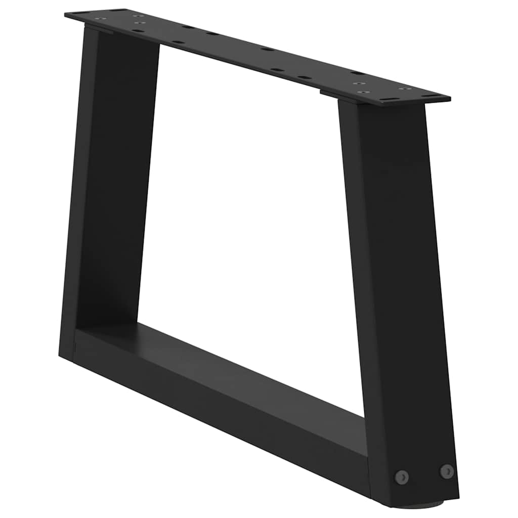 Esstischbeine V-Form 2 Stück Schwarz 60x(30-31,3) cm Stahl