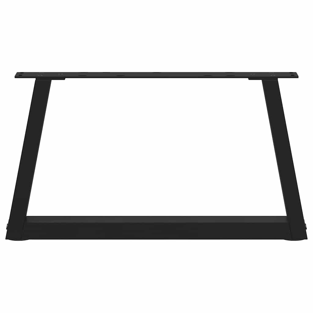 Esstischbeine V-Form 2 Stück Schwarz 60x(30-31,3) cm Stahl