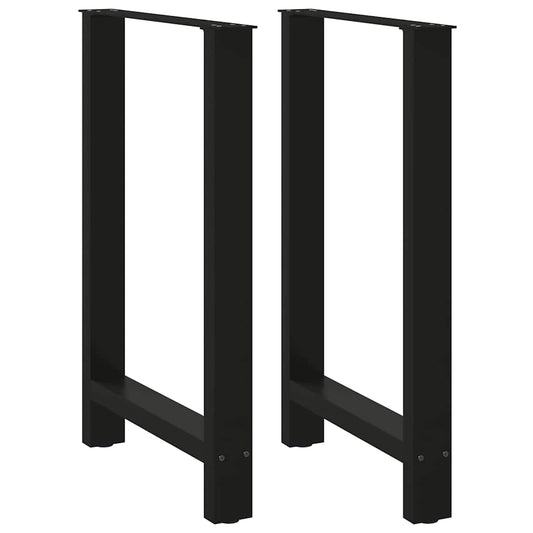 barbordsben sort 2 stk. 60x(90-91) cm stål
