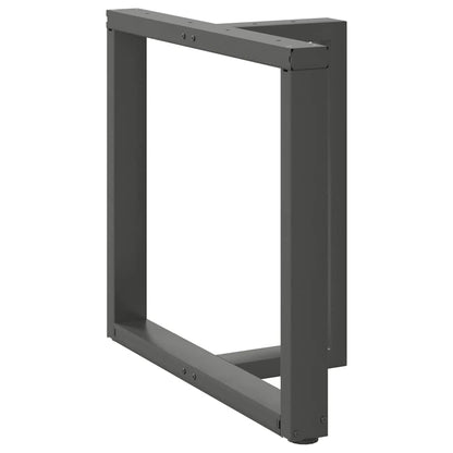 Spisebordsben T-formet 2 stk 70x35x(72-73) cm stål antracitgrå