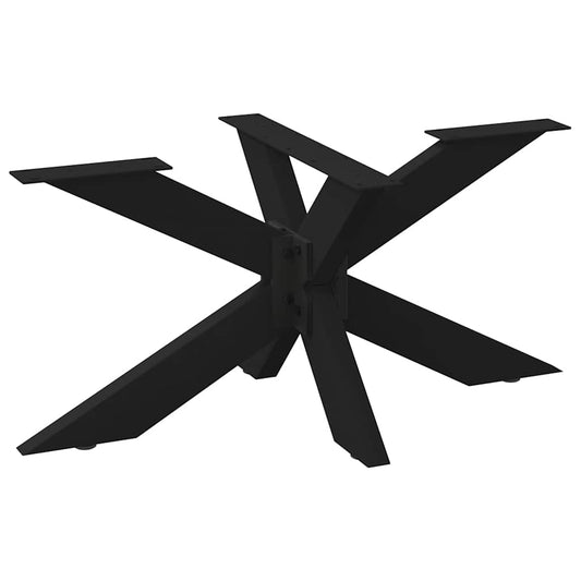 sofabordben edderkopformet sort 98x58x(42-43) cm stål