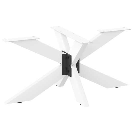 sofabordben edderkopformet hvid 98x58x(42-43) cm stål