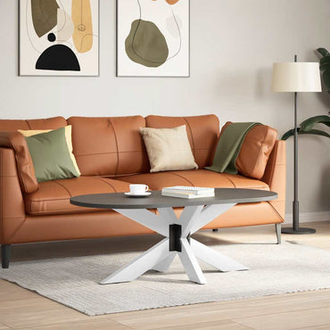 sofabordben edderkopformet hvid 98x58x(42-43) cm stål